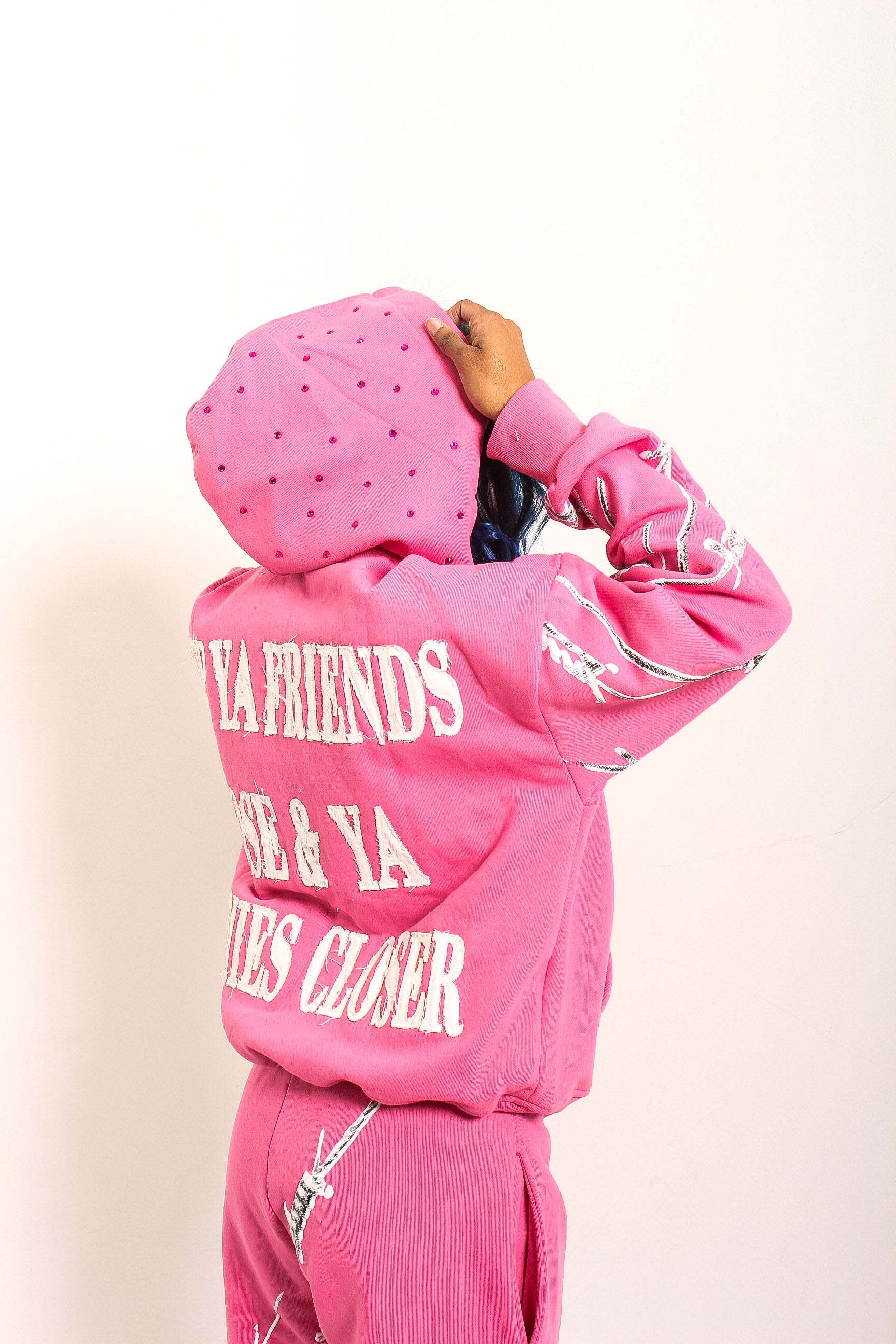 PINK BARBED SET (JACKET & PANTS)